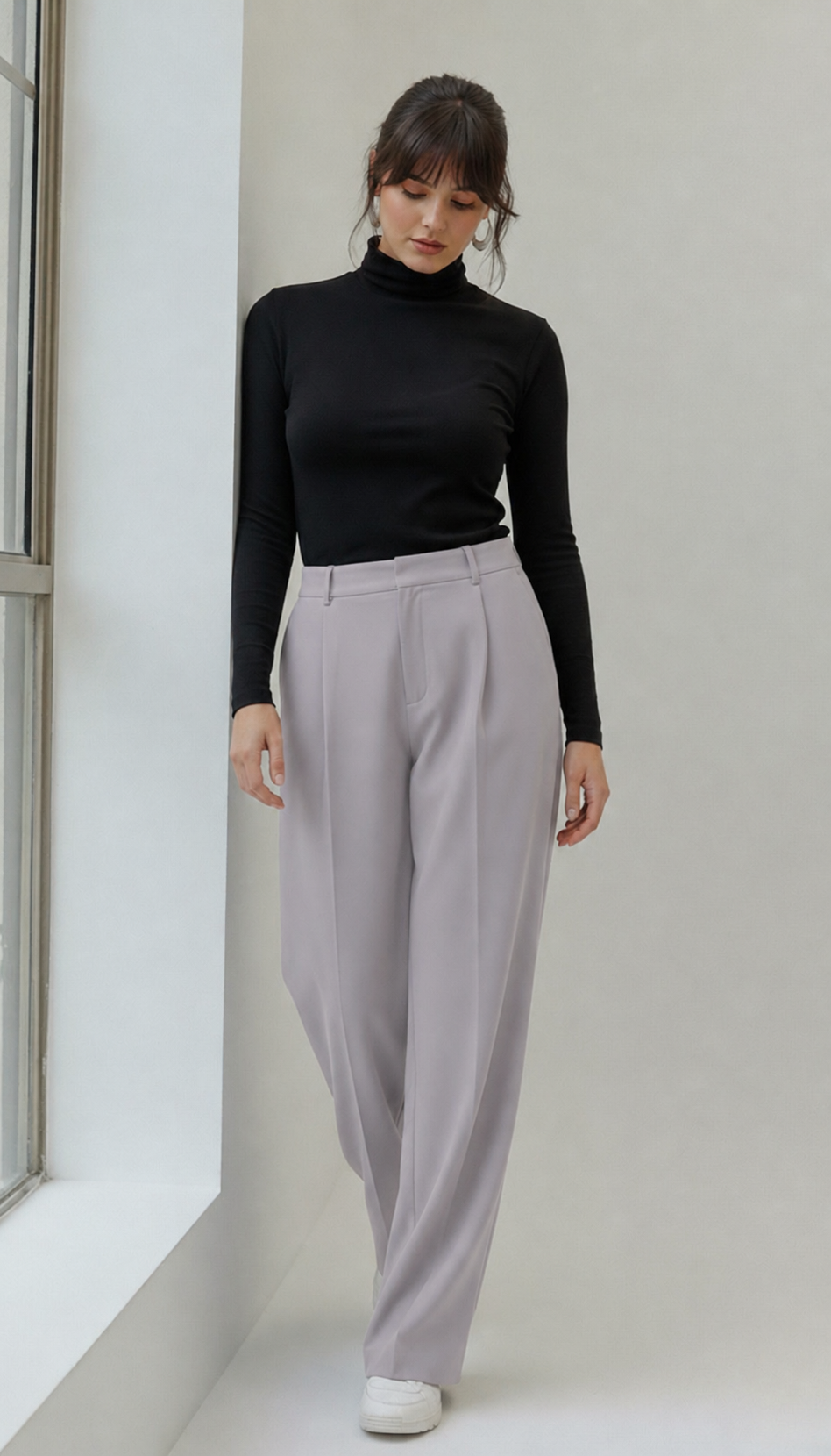 Erum Loose Silver Grey Pant