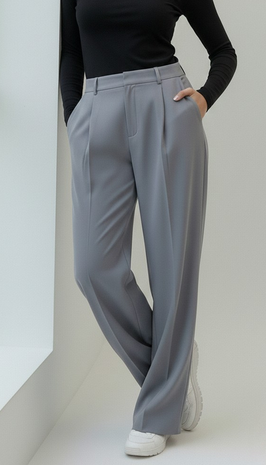 Erum Loose Silver Grey Pant