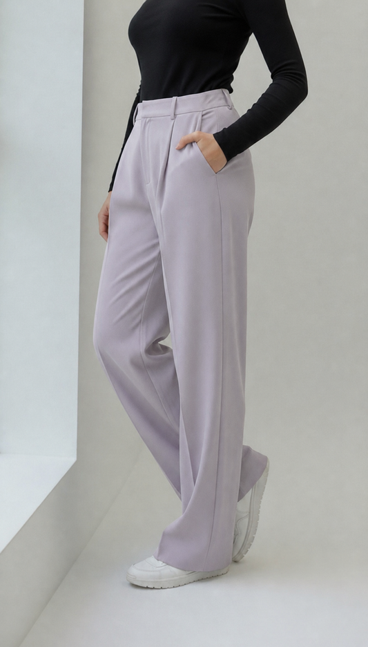 Erum Loose Silver Grey Pant