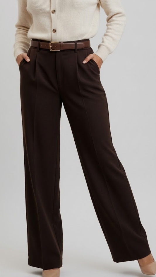 Erum Loose Chocolate Brown Pant