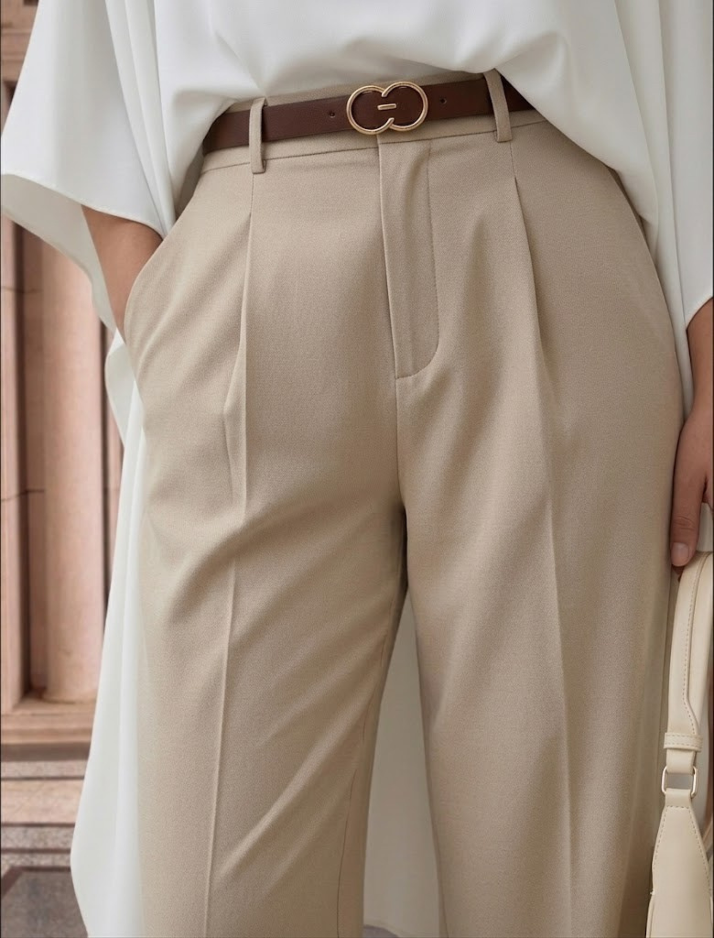 Erum Loose Beige Pant