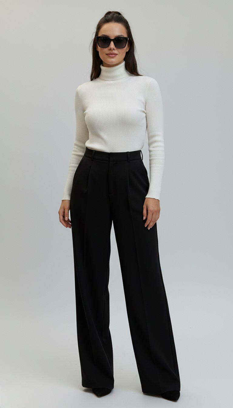 Erum Loose Black Pant