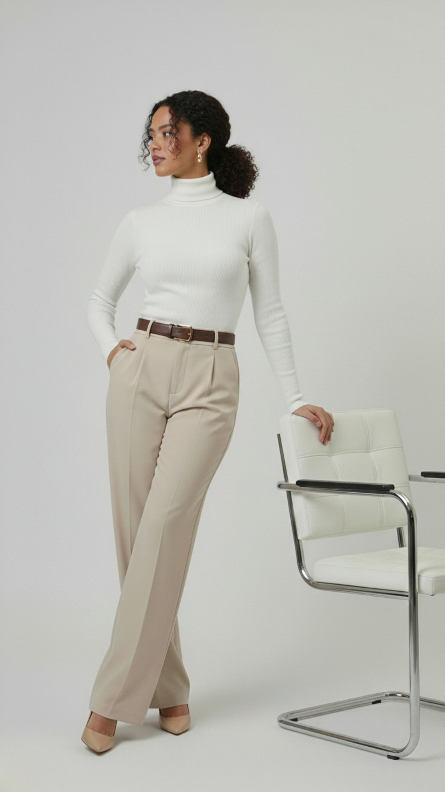 Erum Loose Beige Pant