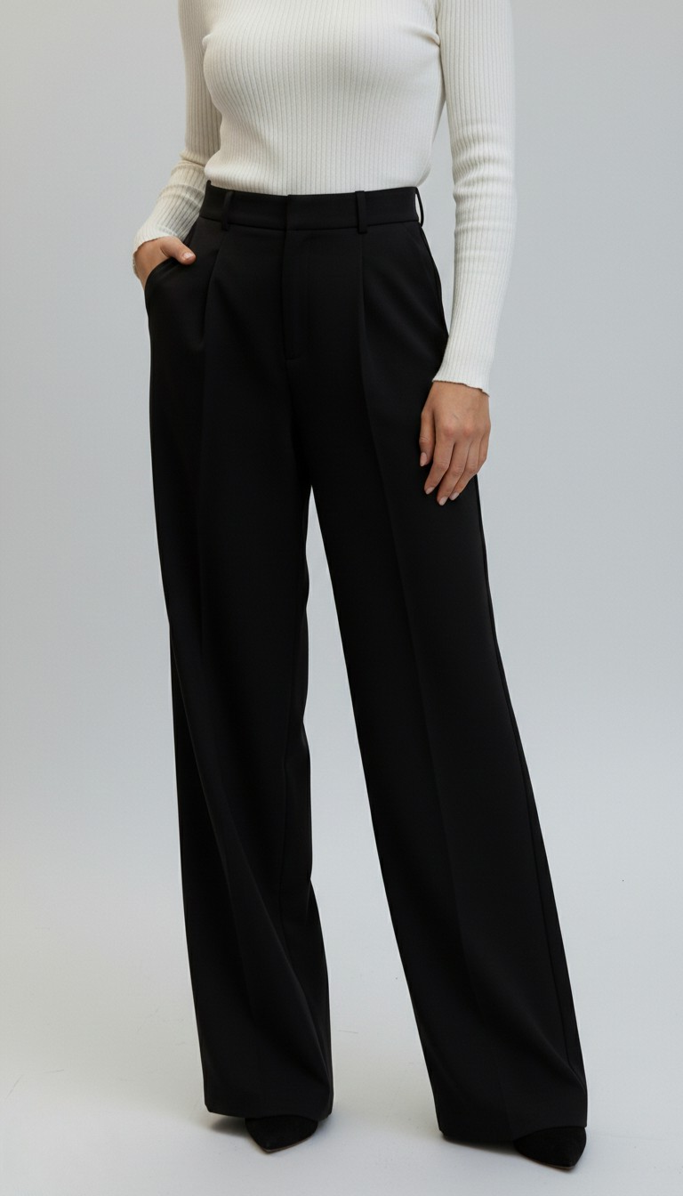 Erum Loose Black Pant