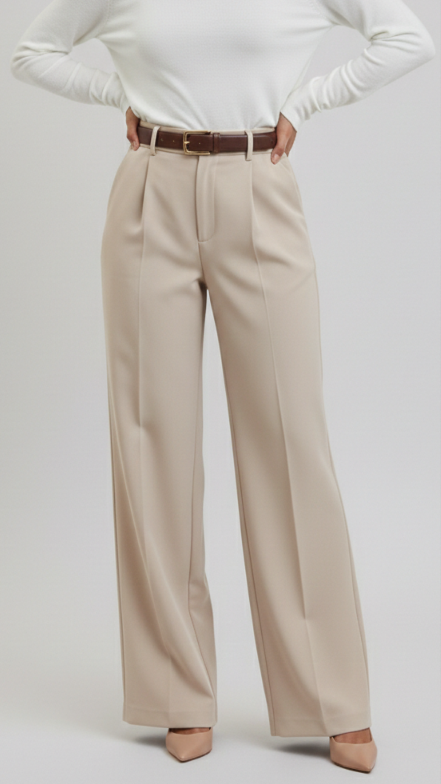 Erum Loose Beige Pant